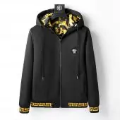 blouson versace jacket promo noir hoodie medusa flower